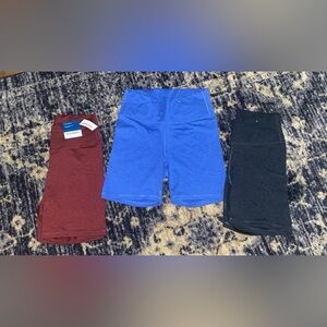 Old Navy Women's Bike Shorts - Blue, navy, and Burgundy